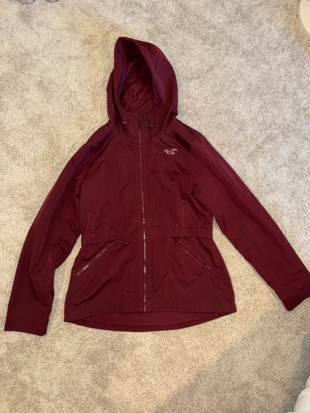 Hollister Women's Hooded Utility Jacket - Wine